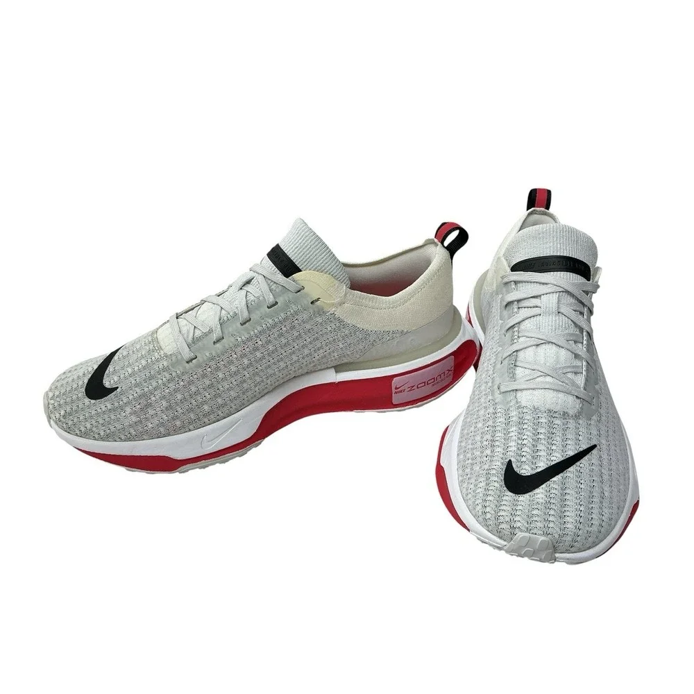 Nike Invincible 3 – Size 10 Men Running Shoe Grey White Fire Red NEW With Defect
